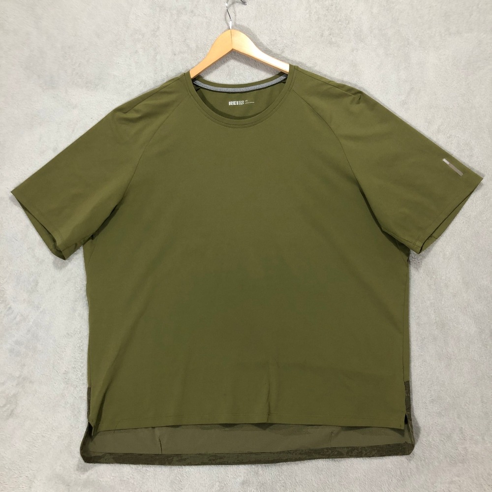 REI Co-op Active T-Shirt Athletic Running Training Top Olive Green XXL